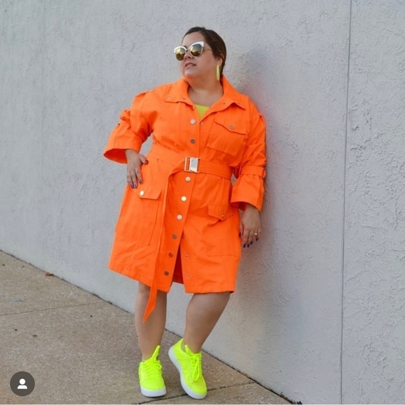 ELOQUII 14/16 Priscilla Ono x ELOQUII Belted Cargo Dress - Picture 14 of 15